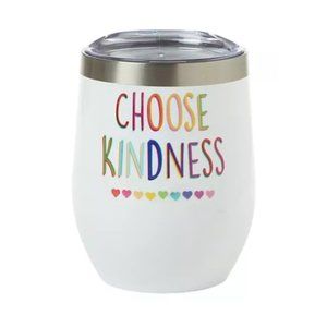 Pride Choose Kindness Stainless Steel Insulated 11 Ounce Stemless Wine Tumbler